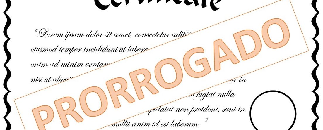 prorroga de vencimiento de certificados